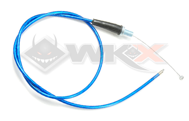 cable de gaz bleu pour pit bike, dirt bike et mini moto