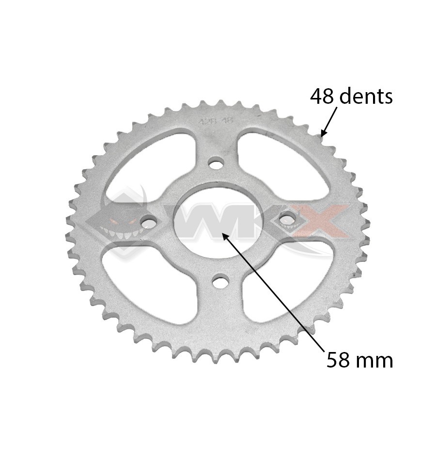 Couronne de transmission pour motocross 150 et moto de cross 250cc MXR Bastos bike