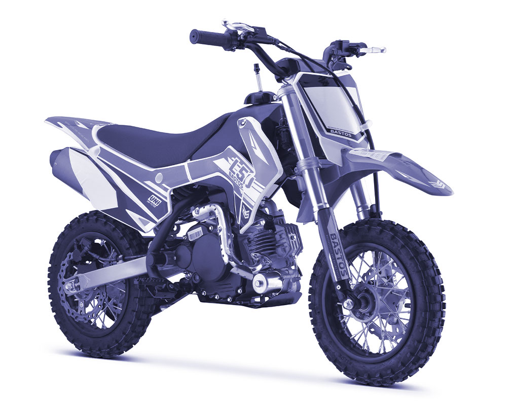 dirt 50cc bleue Bastos bike, L50, édition 2023