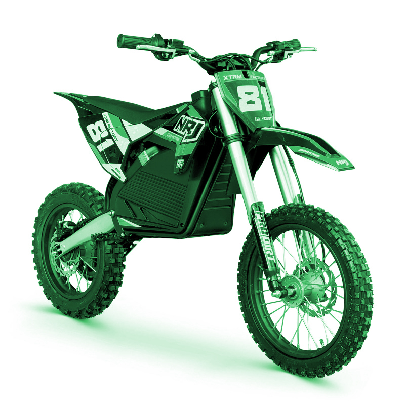Moto électrique 1600w verte pour enfants 