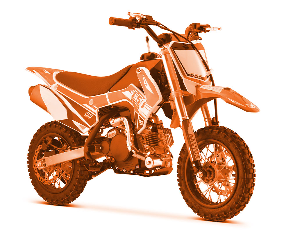 mini moto 50cc orange L50 Bastos bike