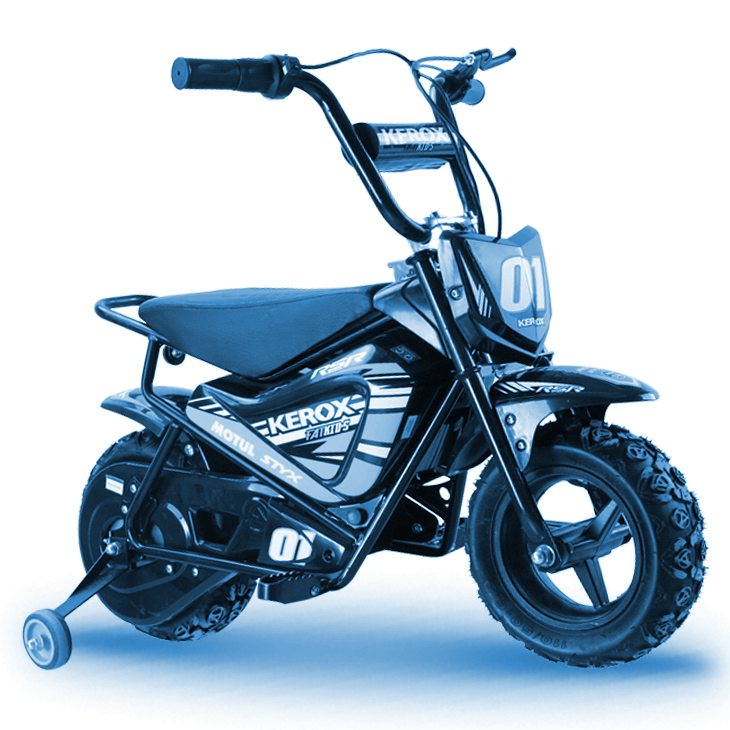 Mini Moto électrique 250W Kerox E-fat, bleu