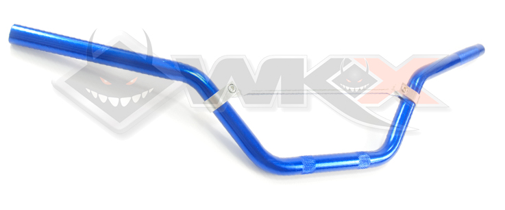 Guidon aluminium bleu pour pit bike, dirt bike et mini moto