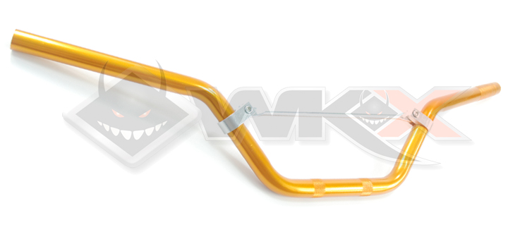 Guidon aluminium orange pour pit bike, dirt bike et mini moto