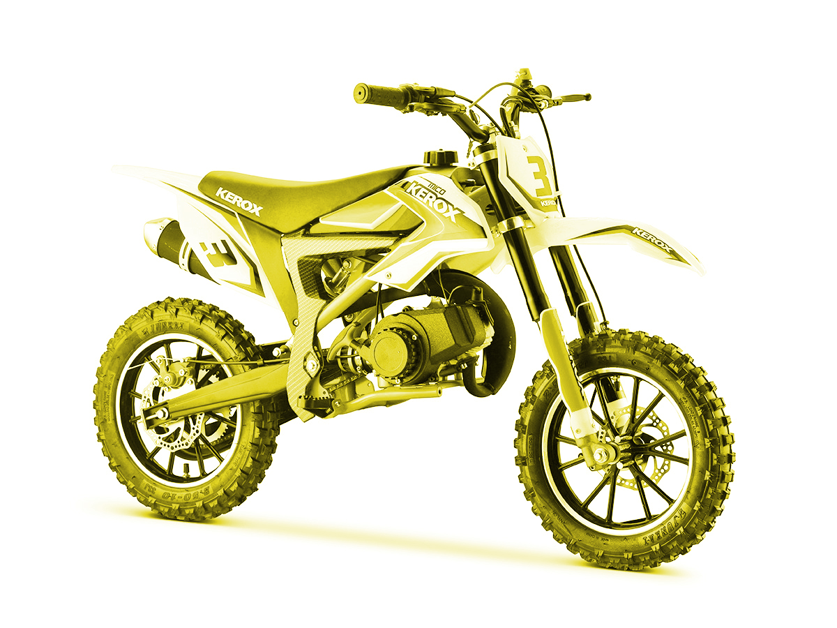 Pocket cross JAUNE 49cc de LBQ, modèle XTM500