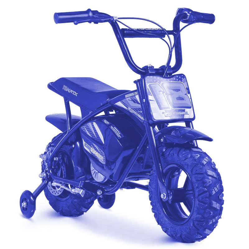 Moto enfant bleu électrique 250w