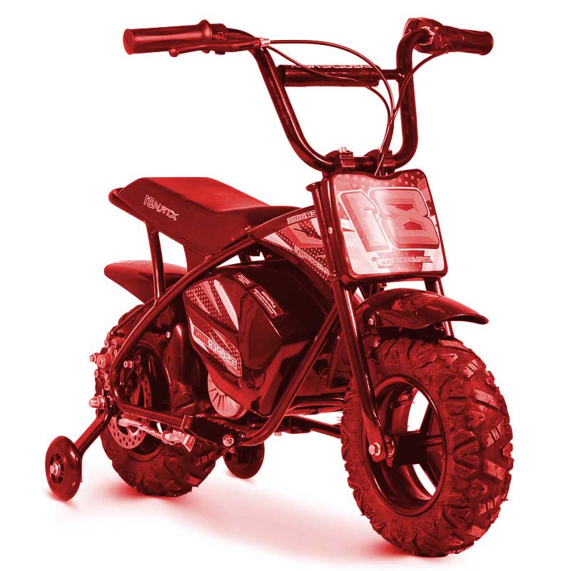 Moto électrique pour enfants, puissance 250w, couleur rouge 