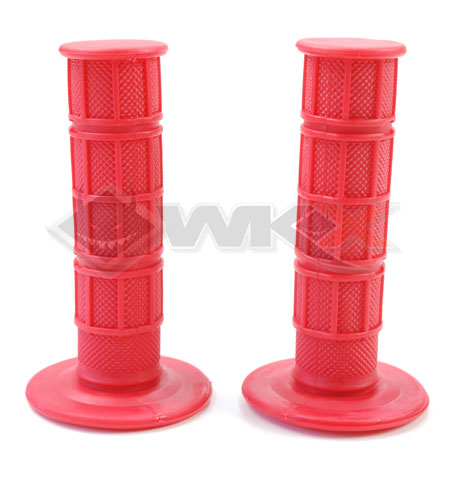 paire de poignées ROUGE pour dirt bike, pit bike et mini moto