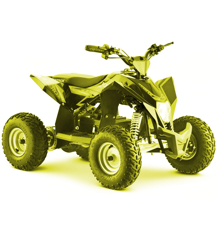 Quad électrique jaune Kerox E-MKT pour enfants