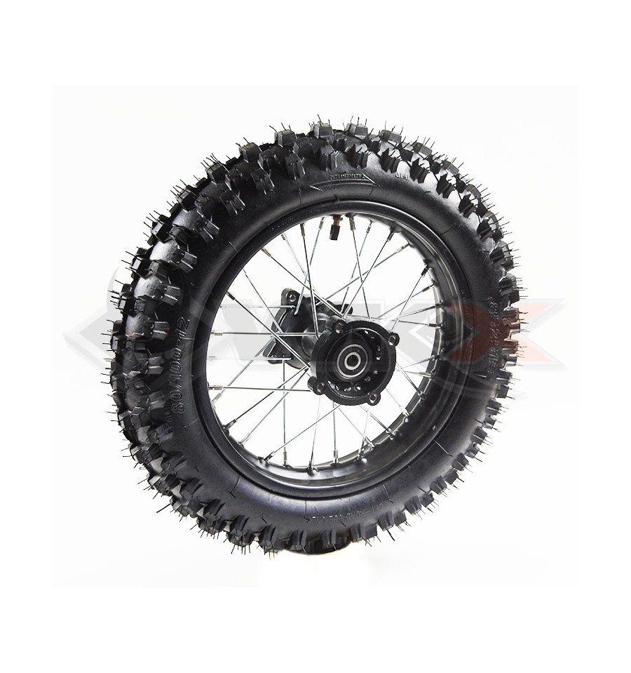 Roue arrière sans disque et couronne de 12 pouces et d'axe de 12 mm