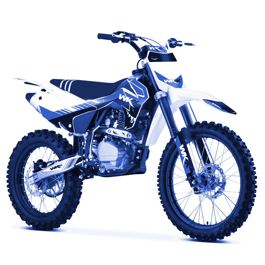 Moto de cross 250ccc, bleue