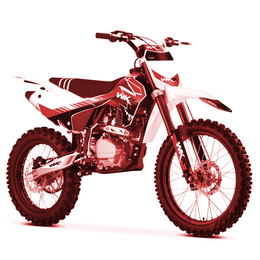 moto-cross 250cm3 pas chère, couleur rouge