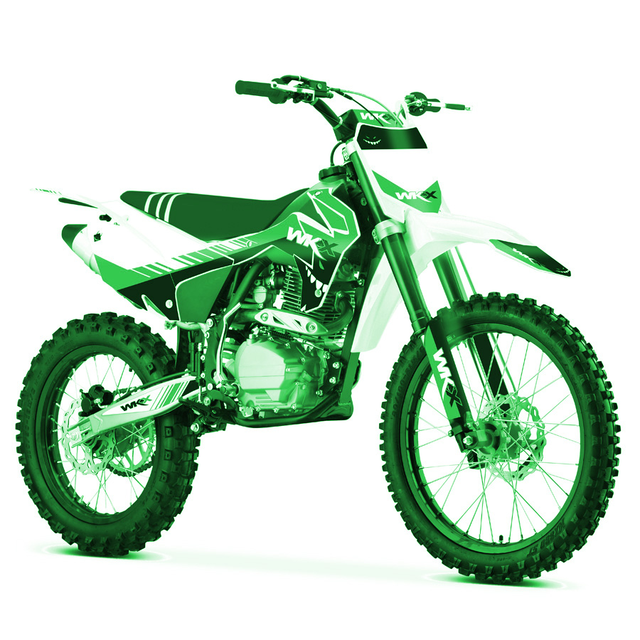 dirt bike moto-cross 250cm3 verte,