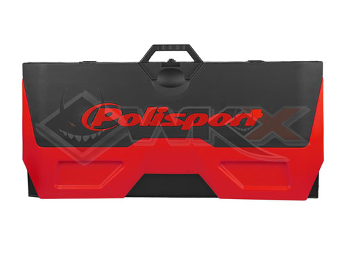 Tapis paddock enviornnemental rouge pour dirt bike, pit bike et mini moto